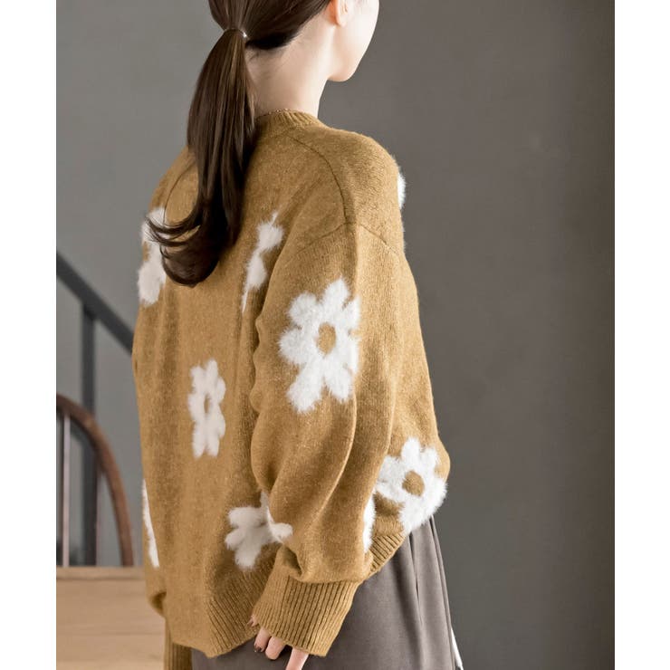 フラワーシャギーニットプルオーバー | rps | 詳細画像25 