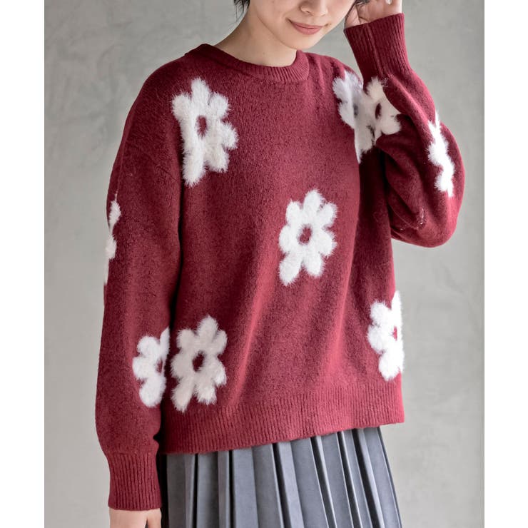 フラワーシャギーニットプルオーバー | rps | 詳細画像30 