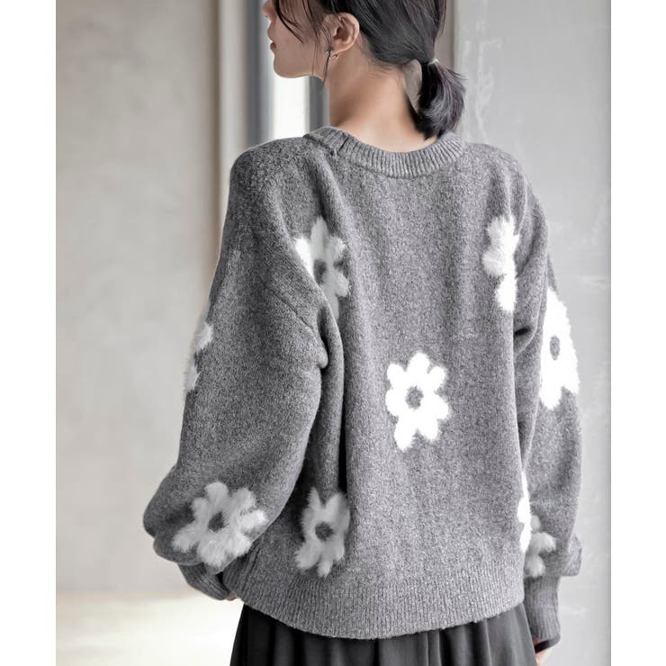 フラワーシャギーニットプルオーバー | rps | 詳細画像8 