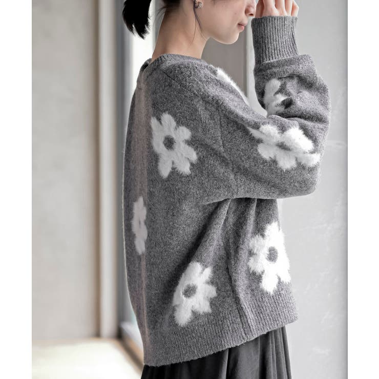 フラワーシャギーニットプルオーバー | rps | 詳細画像9 