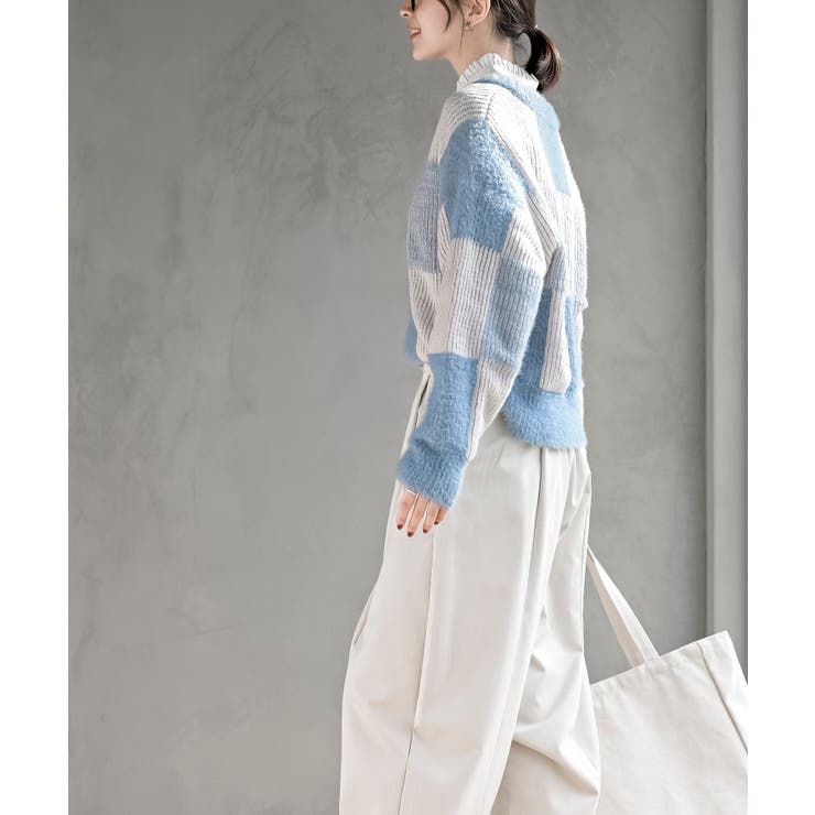 ブロック配色柄ニットプルオーバー | rps | 詳細画像11 