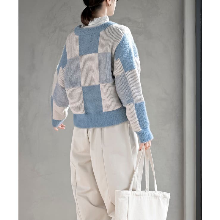 ブロック配色柄ニットプルオーバー | rps | 詳細画像12 