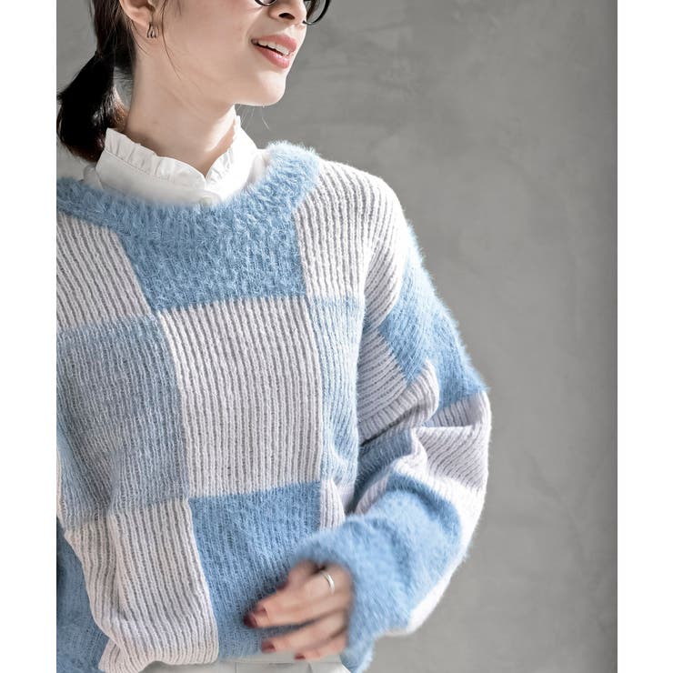 ブロック配色柄ニットプルオーバー | rps | 詳細画像14 