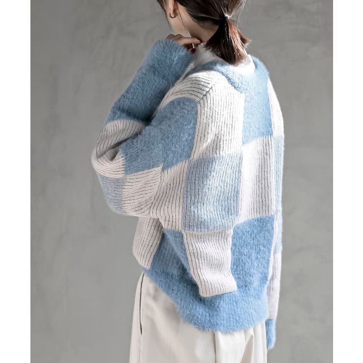 ブロック配色柄ニットプルオーバー | rps | 詳細画像16 
