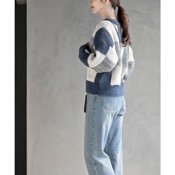 ブロック配色柄ニットプルオーバー | rps | 詳細画像19 