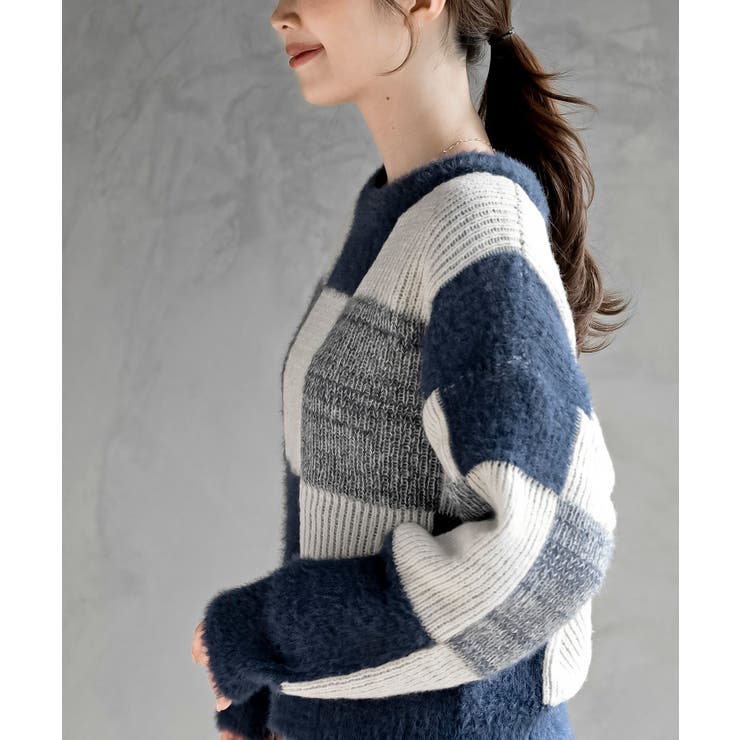 ブロック配色柄ニットプルオーバー | rps | 詳細画像23 
