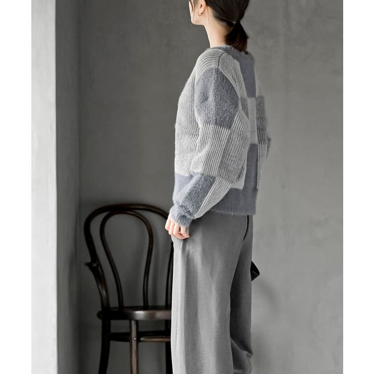 ブロック配色柄ニットプルオーバー | rps | 詳細画像3 