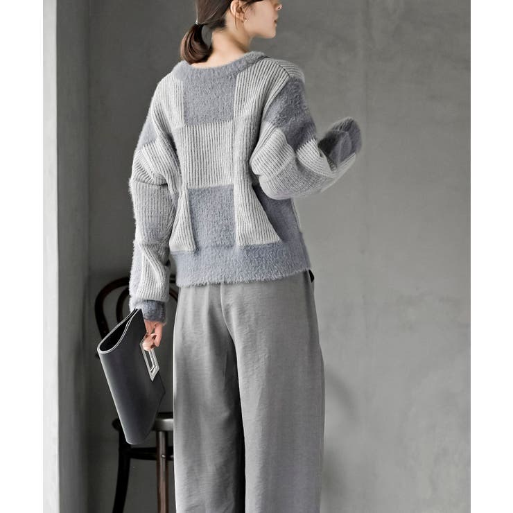 ブロック配色柄ニットプルオーバー | rps | 詳細画像4 