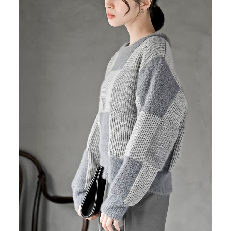 ブロック配色柄ニットプルオーバー | rps | 詳細画像7 