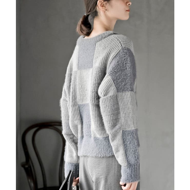 ブロック配色柄ニットプルオーバー | rps | 詳細画像9 