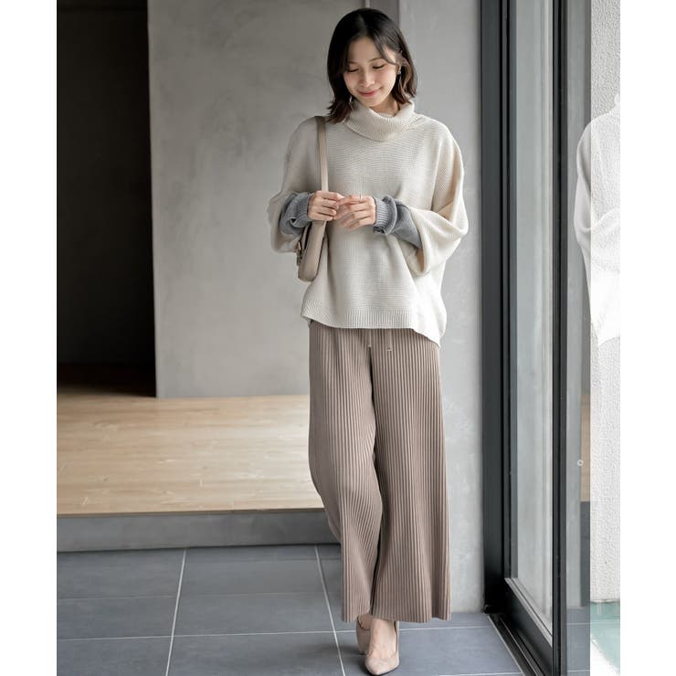 アームウォーマーレイヤー風タートルニットチュニック | rps | 詳細画像2 