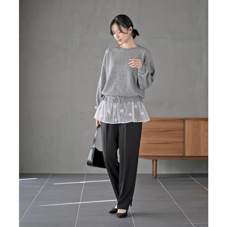 裾布帛ドッキングニットプルオーバー | rps | 詳細画像10 