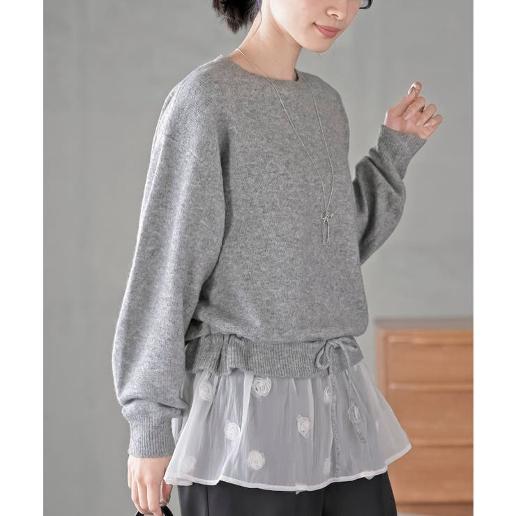 裾布帛ドッキングニットプルオーバー | rps | 詳細画像17 