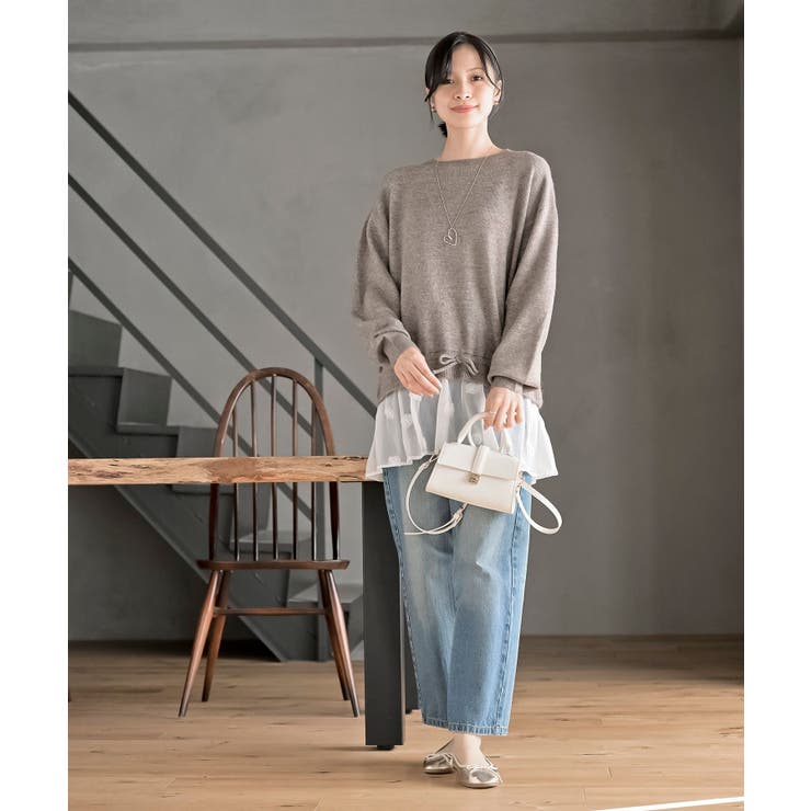 裾布帛ドッキングニットプルオーバー | rps | 詳細画像18 