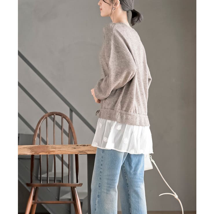 裾布帛ドッキングニットプルオーバー | rps | 詳細画像19 