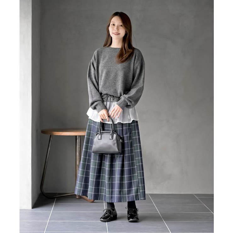 裾布帛ドッキングニットプルオーバー | rps | 詳細画像2 