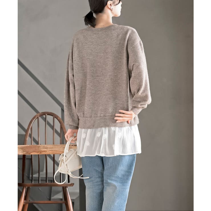 裾布帛ドッキングニットプルオーバー | rps | 詳細画像20 