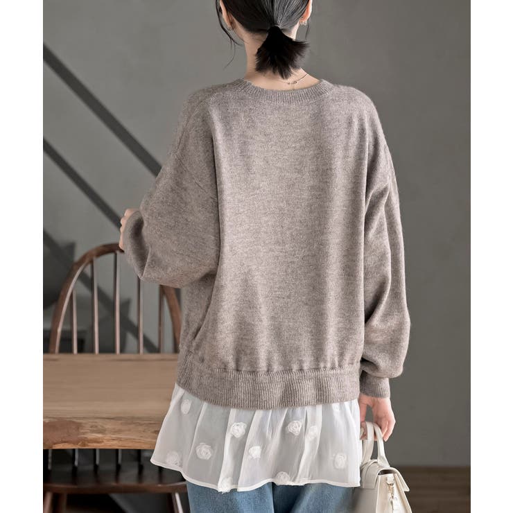 裾布帛ドッキングニットプルオーバー | rps | 詳細画像24 