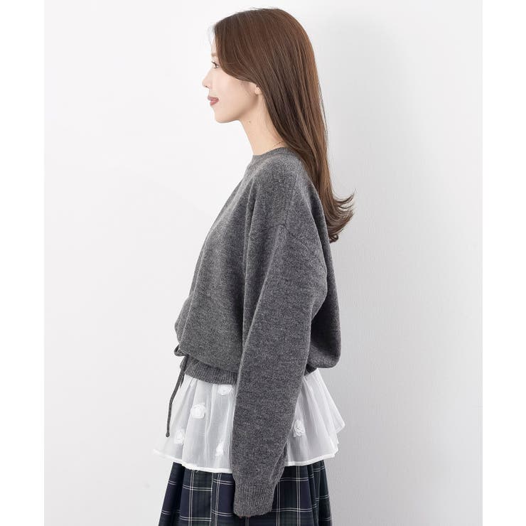 裾布帛ドッキングニットプルオーバー | rps | 詳細画像26 