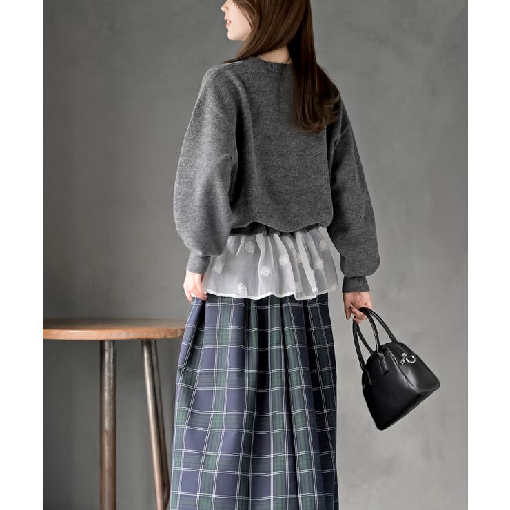 裾布帛ドッキングニットプルオーバー | rps | 詳細画像4 