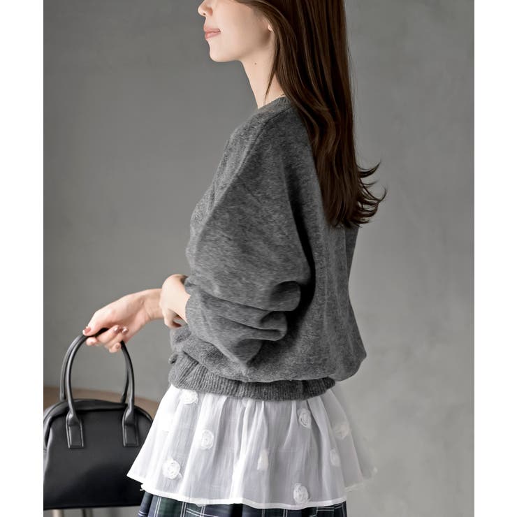 裾布帛ドッキングニットプルオーバー | rps | 詳細画像7 