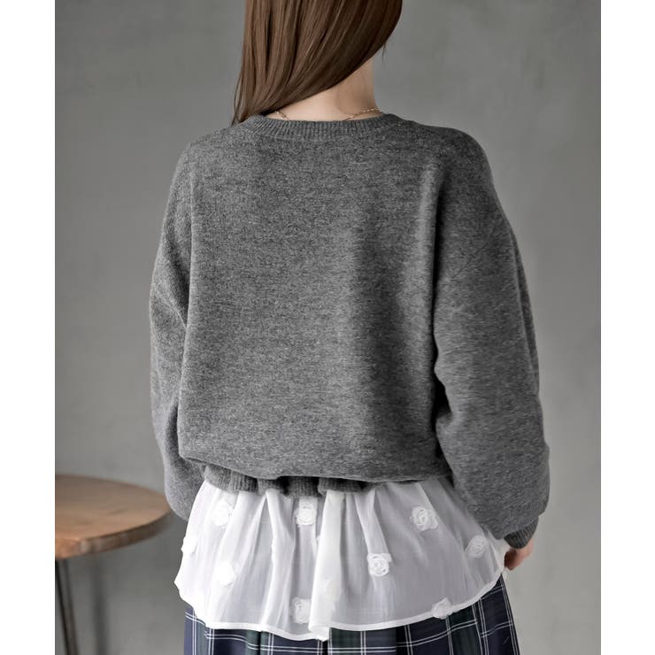 裾布帛ドッキングニットプルオーバー | rps | 詳細画像8 