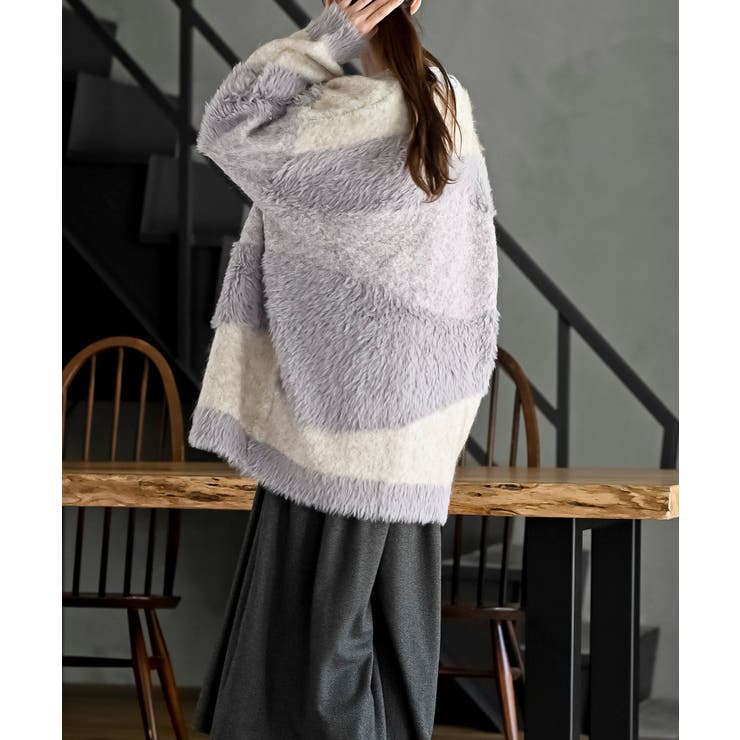 異素材ＭＩＸ×柄ニットカーディガン | rps | 詳細画像19 