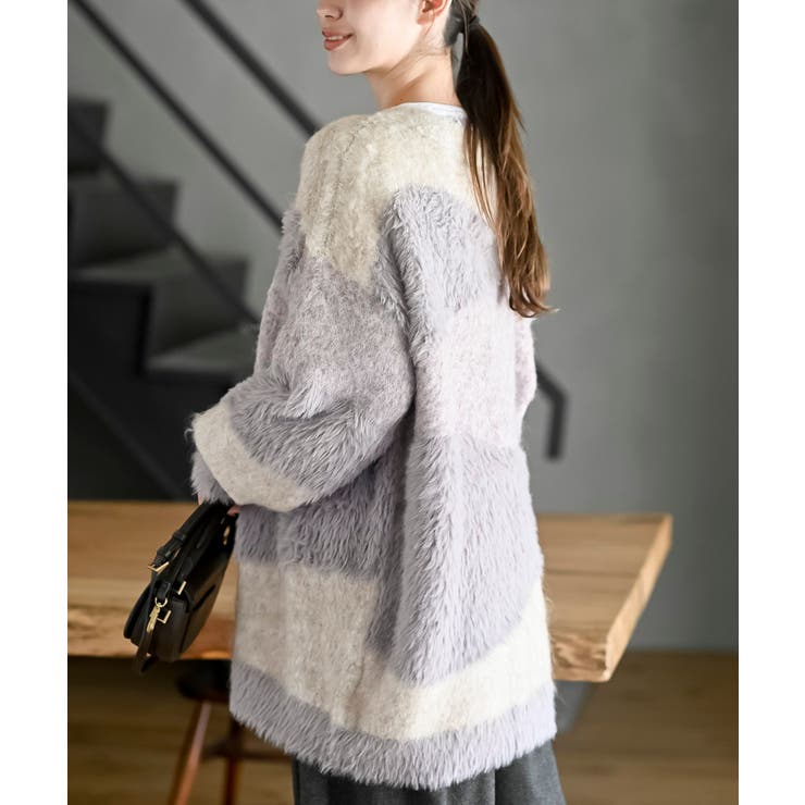 異素材ＭＩＸ×柄ニットカーディガン | rps | 詳細画像23 