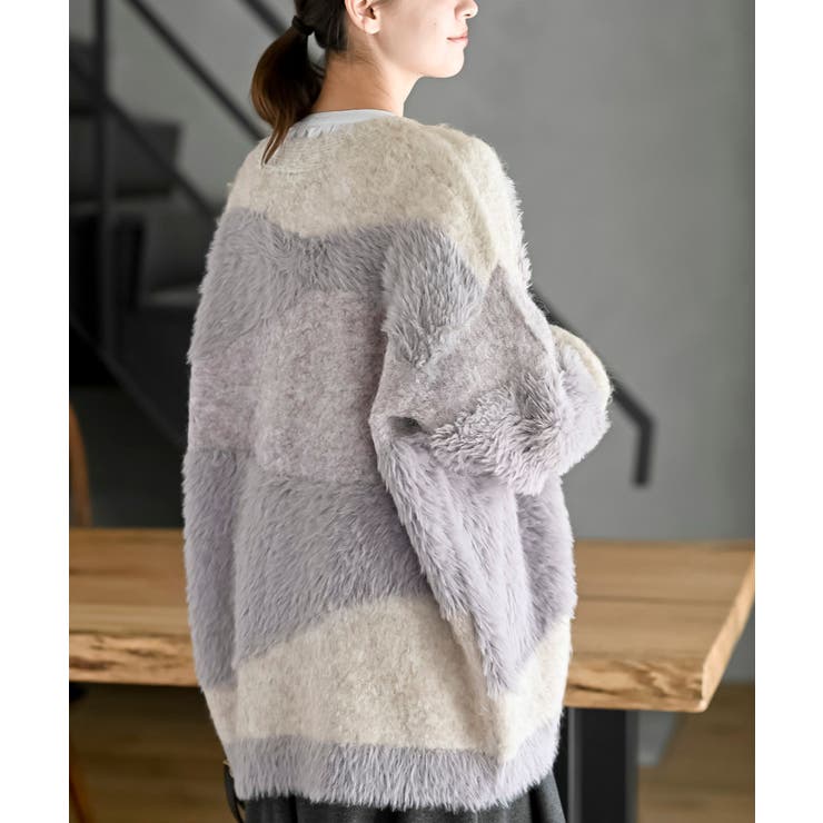 異素材ＭＩＸ×柄ニットカーディガン | rps | 詳細画像24 