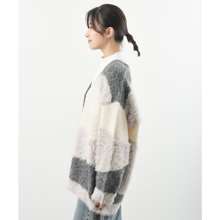 異素材ＭＩＸ×柄ニットカーディガン | rps | 詳細画像26 