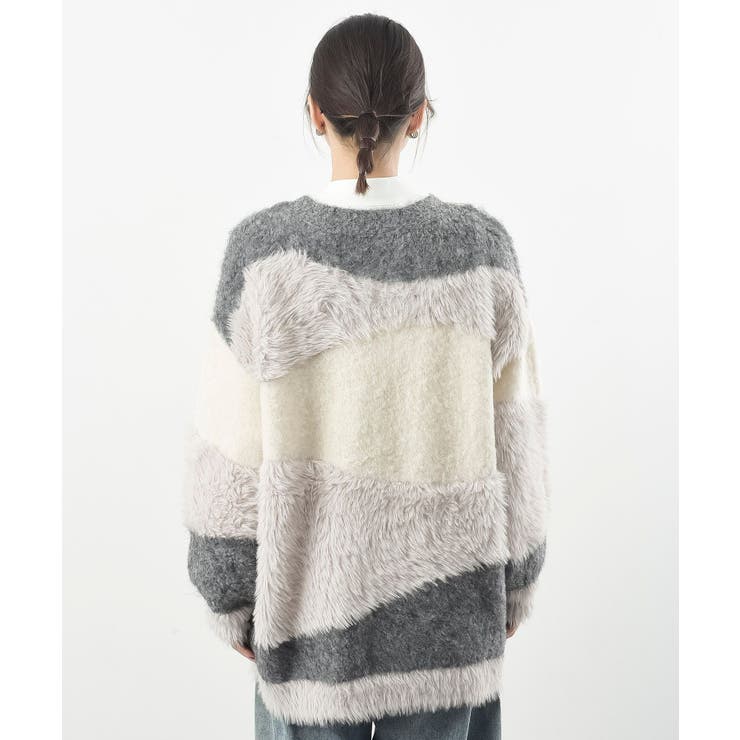 異素材ＭＩＸ×柄ニットカーディガン | rps | 詳細画像27 