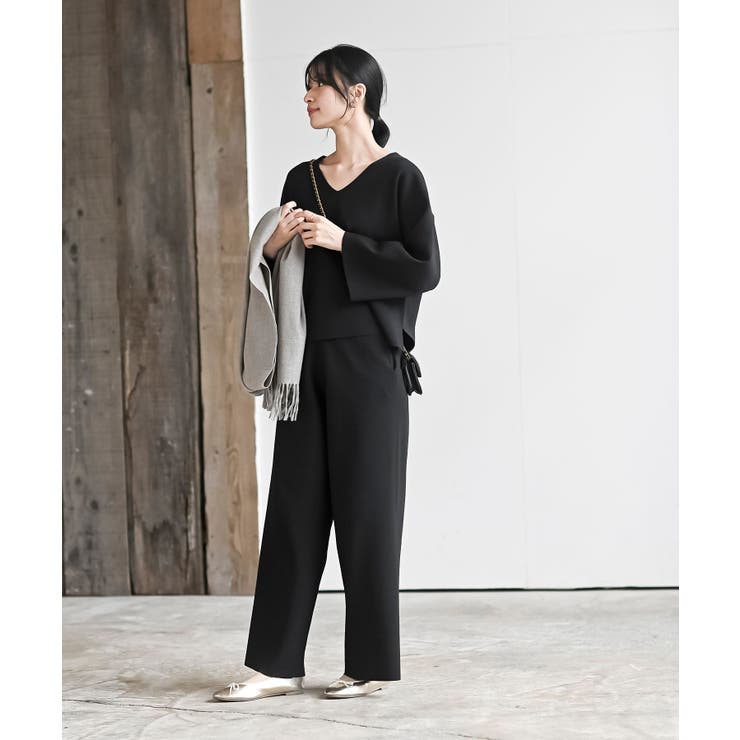Ｖネックニットプルオーバー＋ニットパンツセットアップ | rps | 詳細画像11 