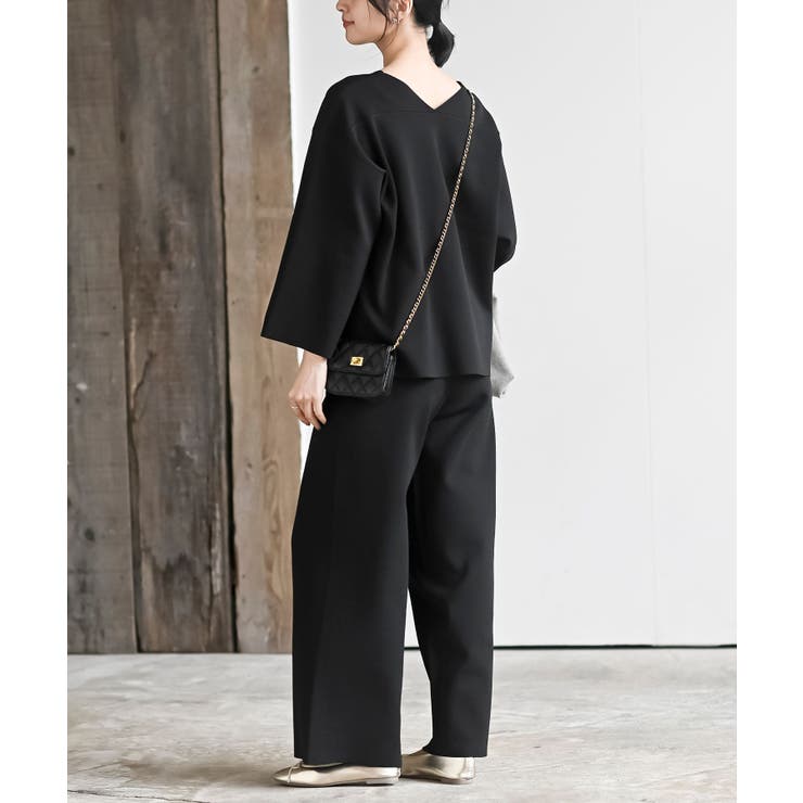 Ｖネックニットプルオーバー＋ニットパンツセットアップ | rps | 詳細画像12 