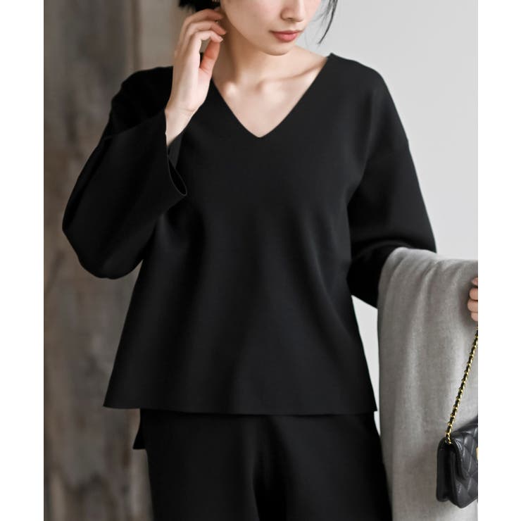 Ｖネックニットプルオーバー＋ニットパンツセットアップ | rps | 詳細画像14 