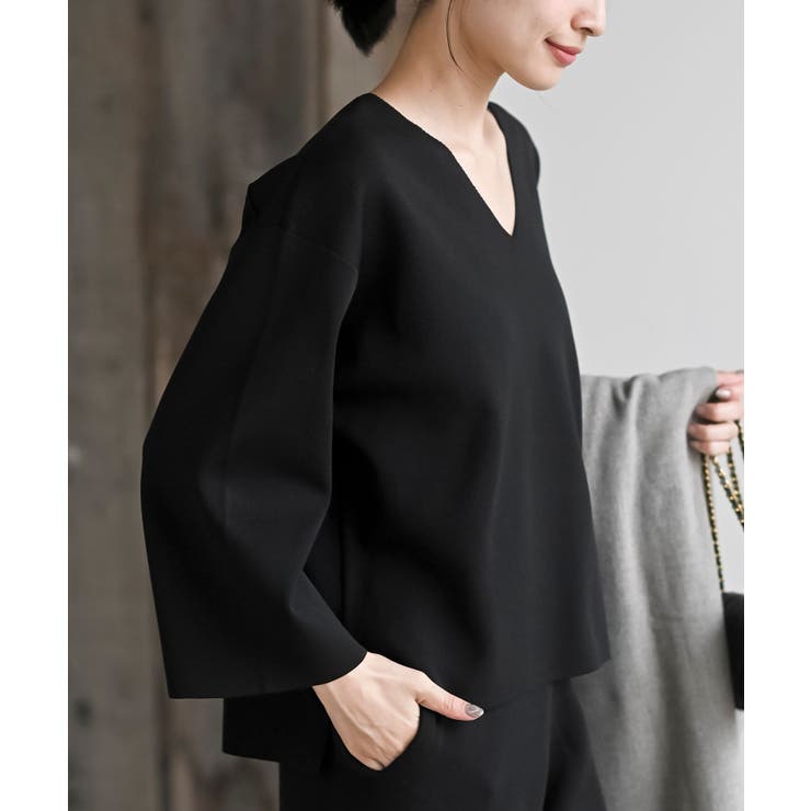 Ｖネックニットプルオーバー＋ニットパンツセットアップ | rps | 詳細画像17 