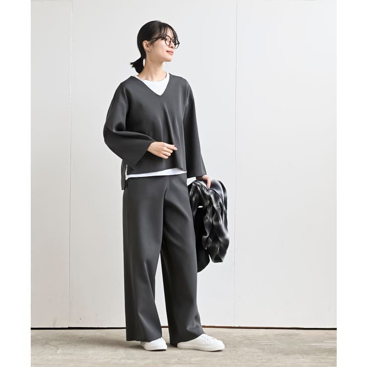 Ｖネックニットプルオーバー＋ニットパンツセットアップ | rps | 詳細画像2 