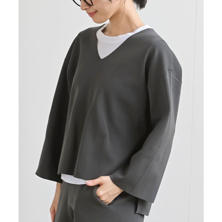 Ｖネックニットプルオーバー＋ニットパンツセットアップ | rps | 詳細画像6 