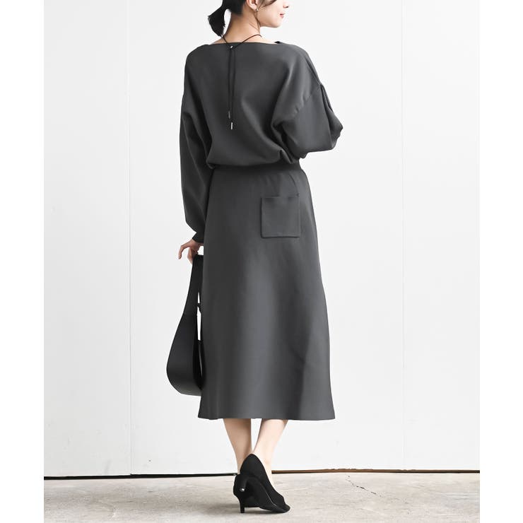 ボートネックニットプルオーバー＋ニットスカートセットアップ | rps | 詳細画像4 