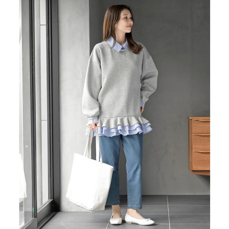 フリルレイヤードダンボールミニワンピース | rps | 詳細画像10 