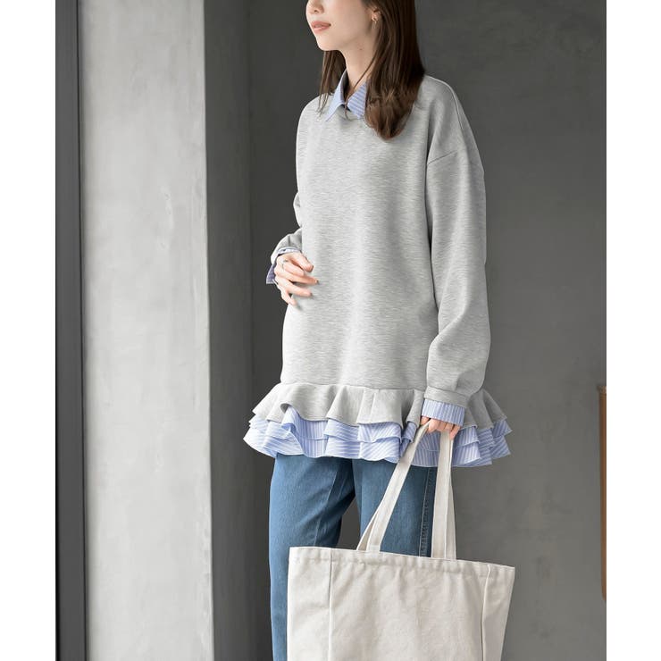 フリルレイヤードダンボールミニワンピース | rps | 詳細画像11 