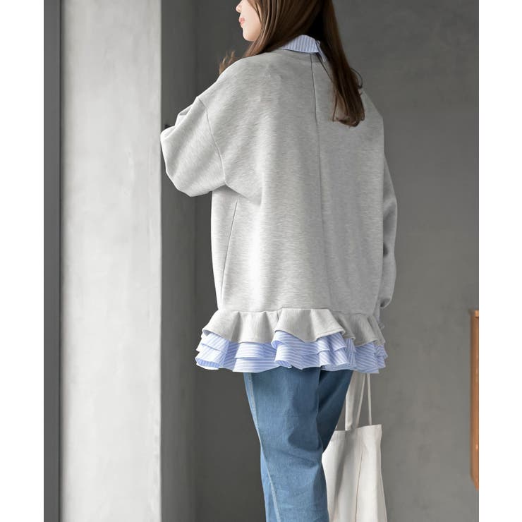 フリルレイヤードダンボールミニワンピース | rps | 詳細画像12 