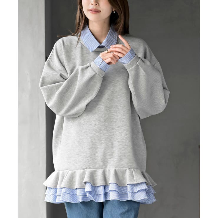 フリルレイヤードダンボールミニワンピース | rps | 詳細画像14 