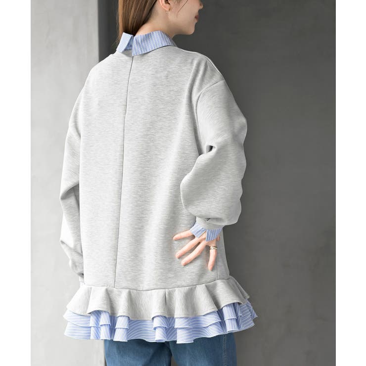 フリルレイヤードダンボールミニワンピース | rps | 詳細画像16 