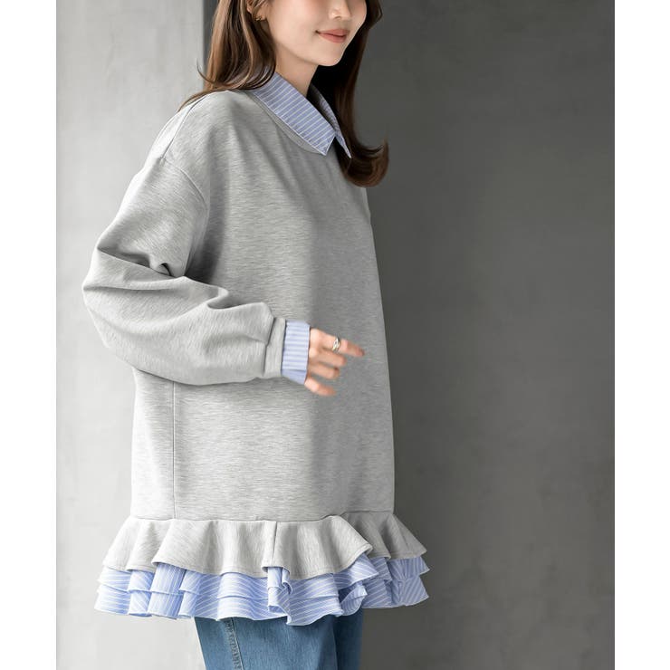 フリルレイヤードダンボールミニワンピース | rps | 詳細画像17 