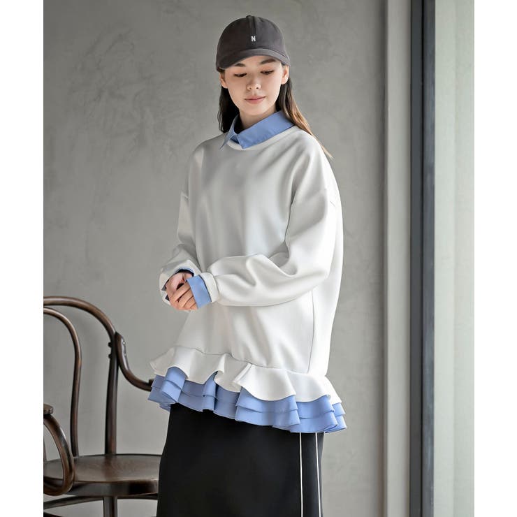 フリルレイヤードダンボールミニワンピース | rps | 詳細画像6 