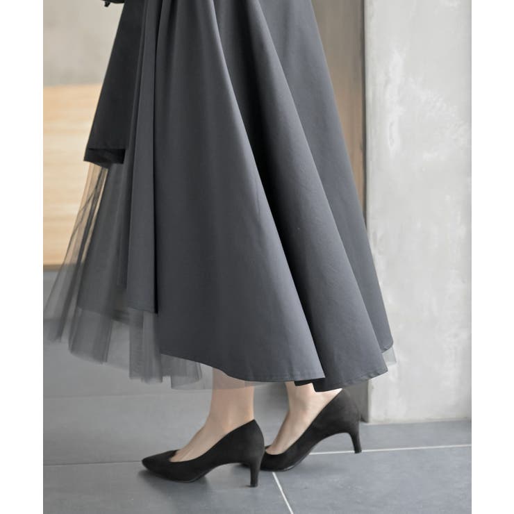 チュール切替アシンメトリーロングスカート | rps | 詳細画像20 