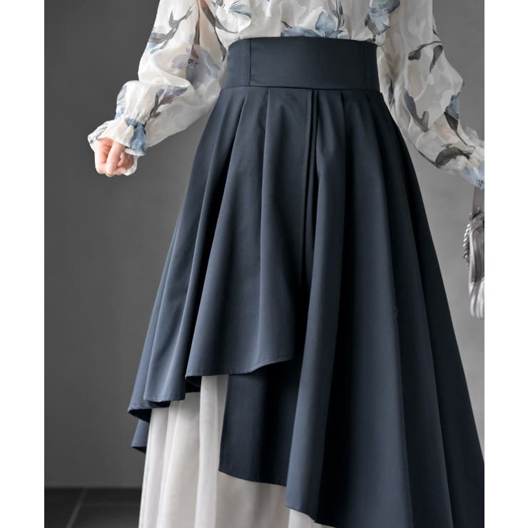 チュール切替アシンメトリーロングスカート | rps | 詳細画像25 