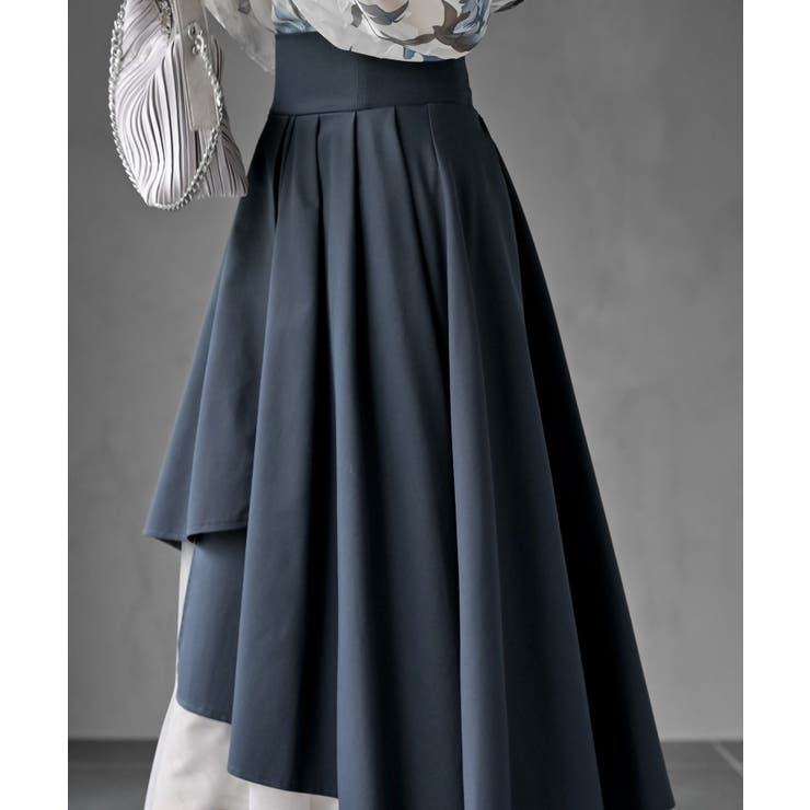 チュール切替アシンメトリーロングスカート | rps | 詳細画像26 