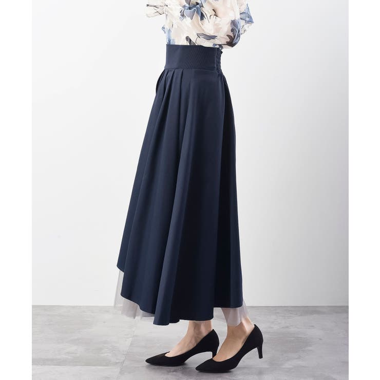 チュール切替アシンメトリーロングスカート | rps | 詳細画像29 