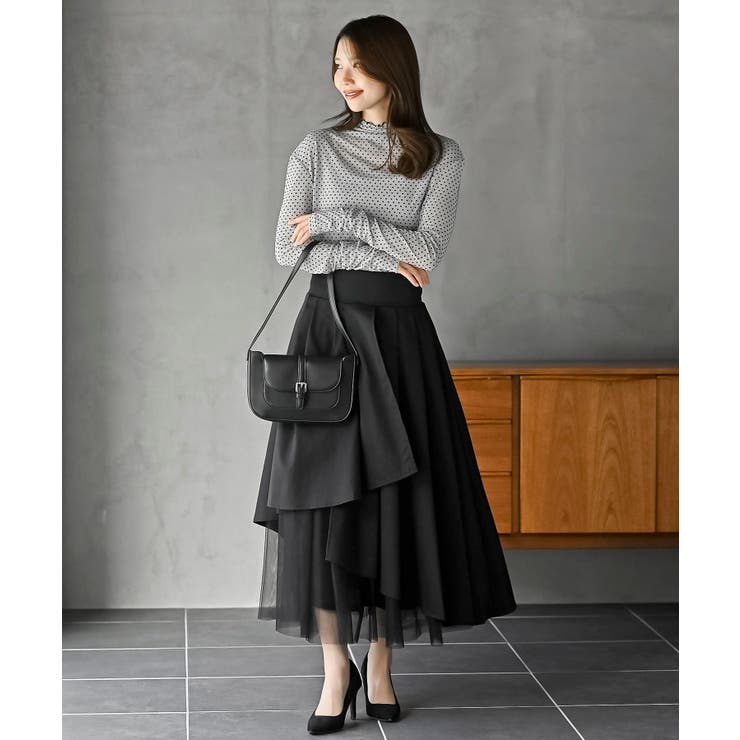 チュール切替アシンメトリーロングスカート | rps | 詳細画像35 